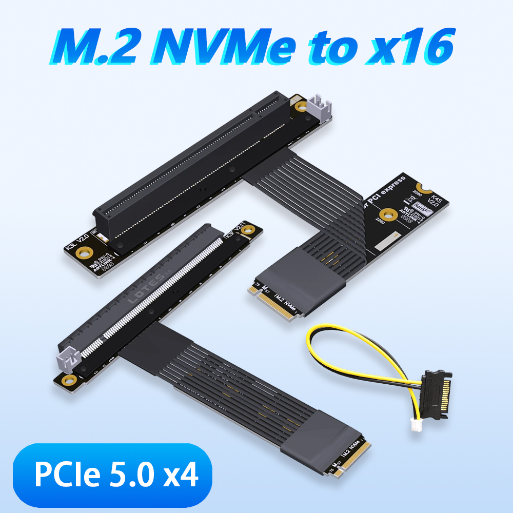 Pcie 5.0 Gpu Riser Cable - ADT-LINK M.2 NGFF NVMe naar PCIe