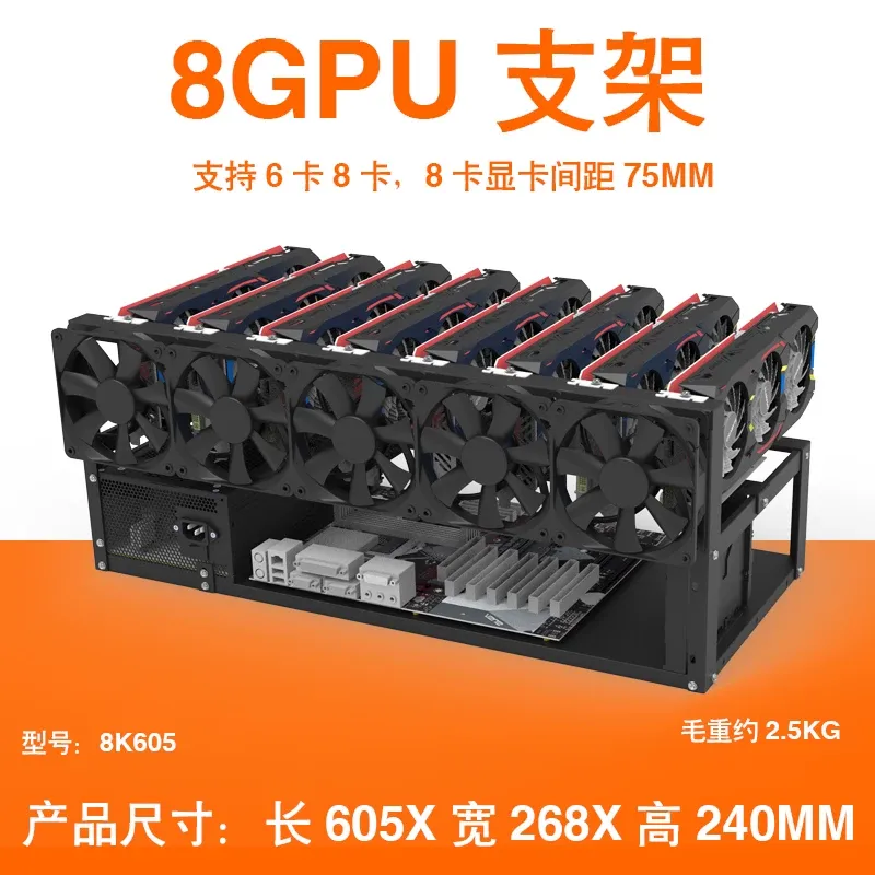 Gpu Mining Rig Frame 8 Gpu - JMZ Grafische Kaart Stand Rack Open