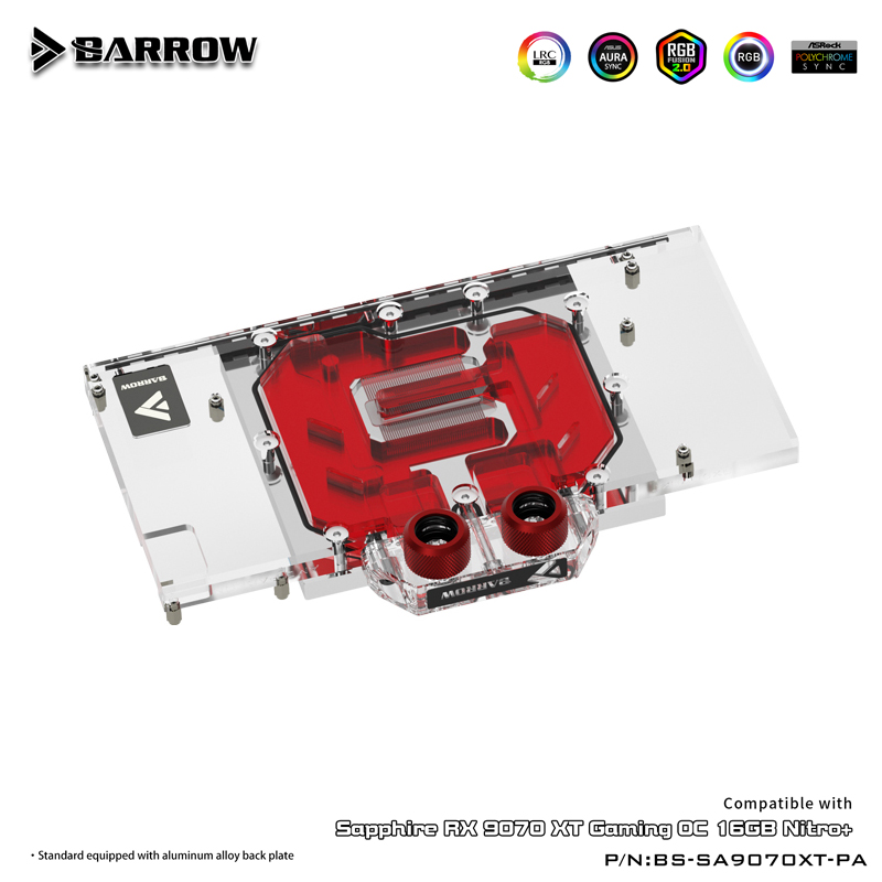 Rx 9070 16Gb - GPU-waterblok voor SAPPHIRE RX 9070 XT