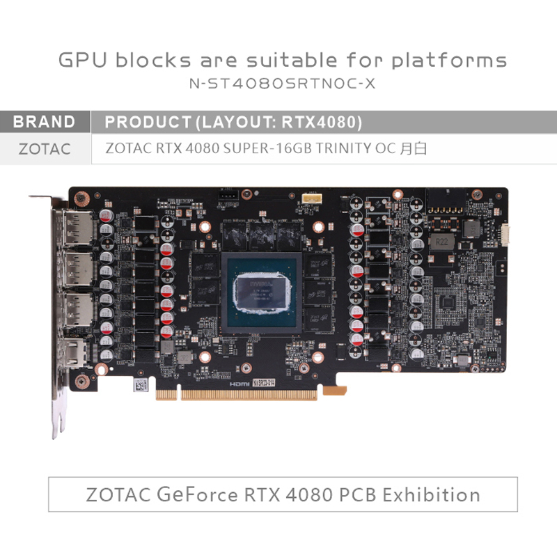 Bykski N-ST4080SRTNOC-X GPU-bl - Rtx 4080 Super 16Gb recensie en prijs