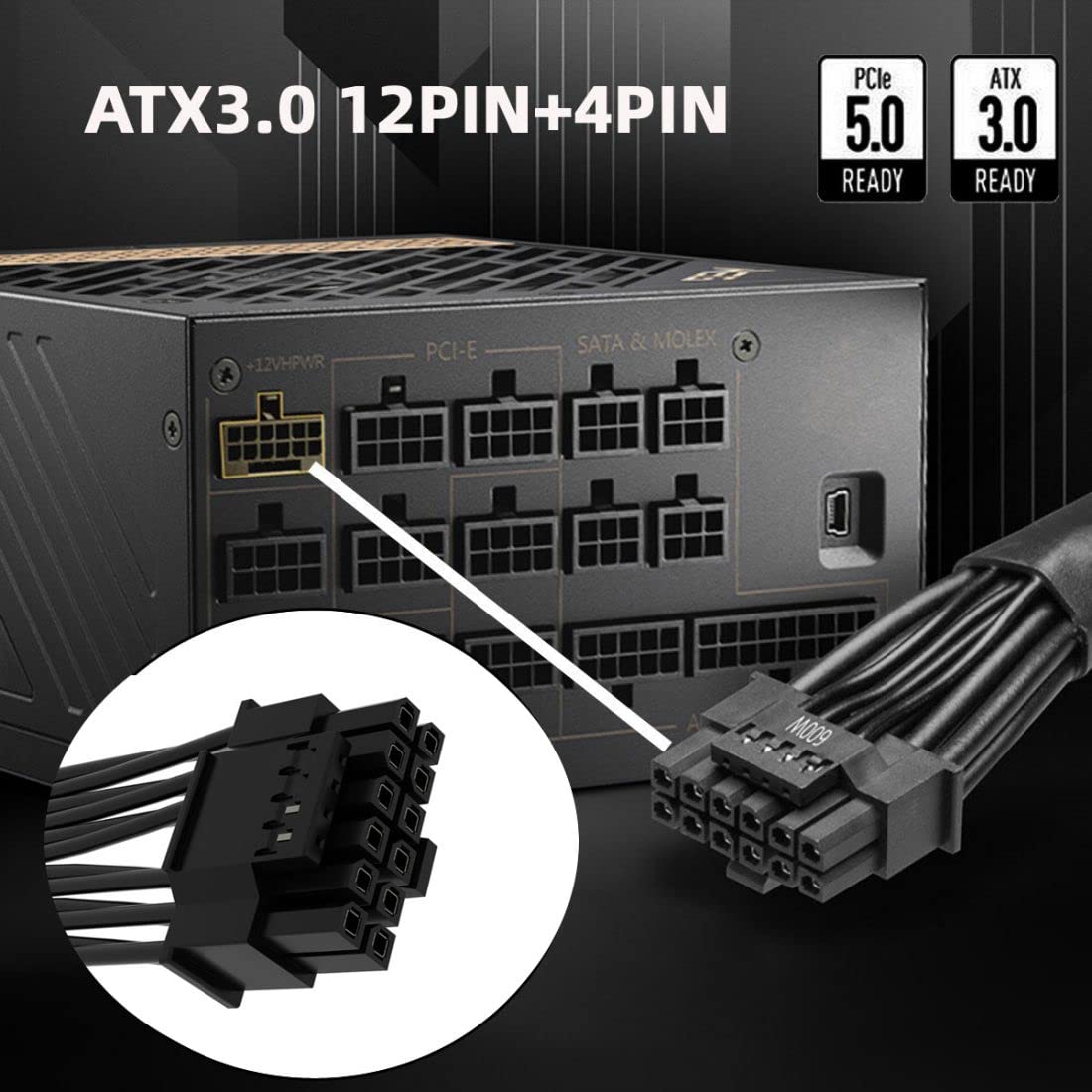 12VHPWR ATX3.0 PCI-E 5.0 Power - Dual 8Pin To 16Pin 12Vhpwr Cable recensie en prijs