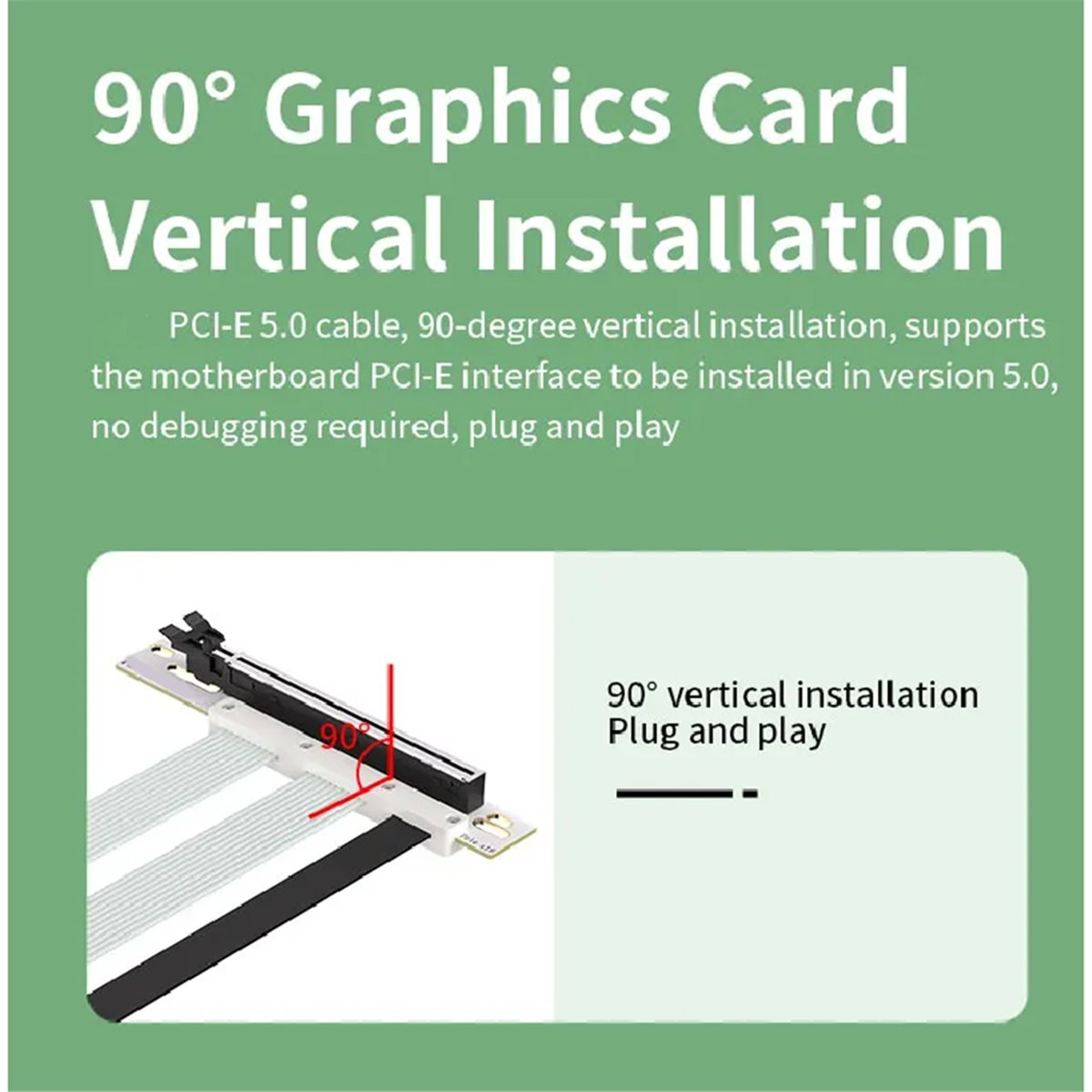 2026 NIEUWE 20cm PCI-E 5.0 X16 - Pcie 5.0 Gpu Riser Cable recensie en prijs