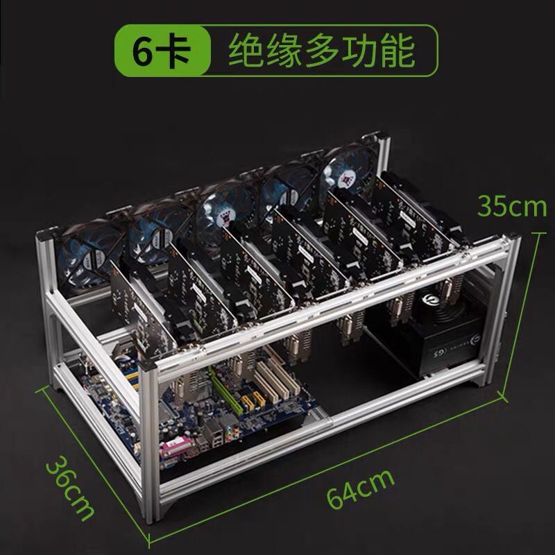 6 8 12 19 GPU Mijnwerker Mijnb - Gpu Mining Rig Frame 8 Gpu recensie en prijs