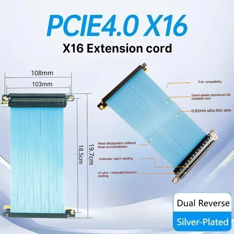 Dual Reverse Pcie 4.0 Riser Ka - Itx Gpu Riser Pcie 4.0 16X recensie en prijs