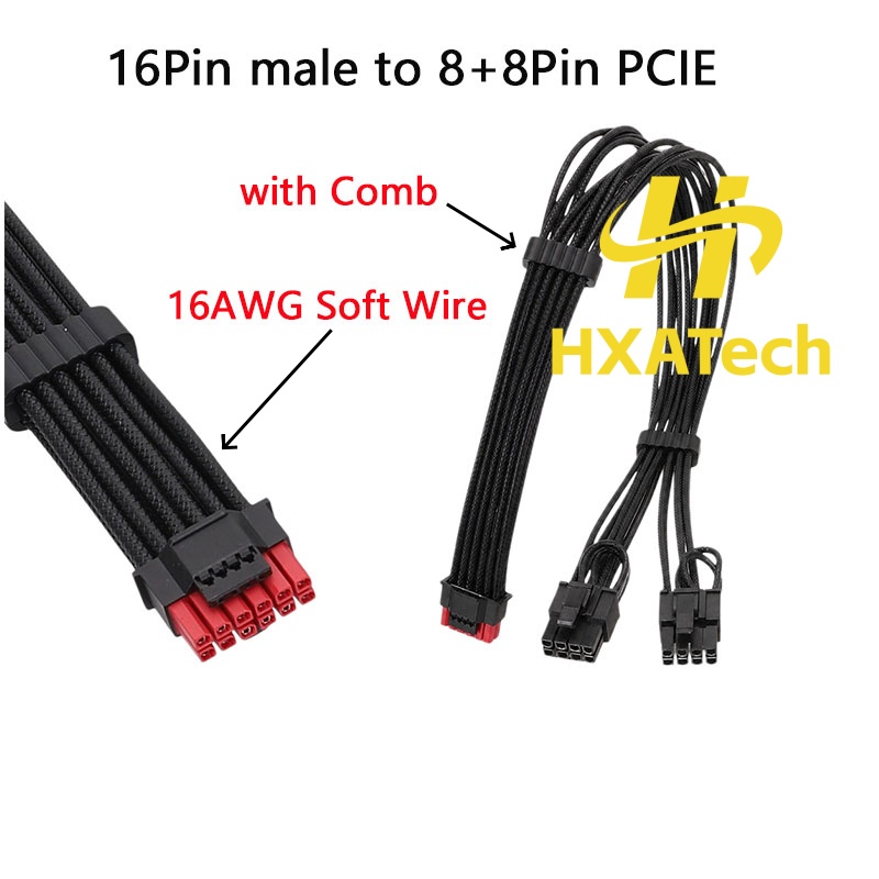 HXATech-Colorful 12VHPWR naar  - Dual 8Pin To 16Pin 12Vhpwr Cable recensie en prijs
