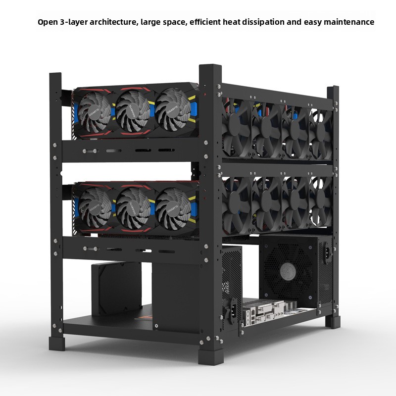 Aangepaste Open Frame GPU-behu - Gpu Mining Rig Frame 8 Gpu recensie en prijs
